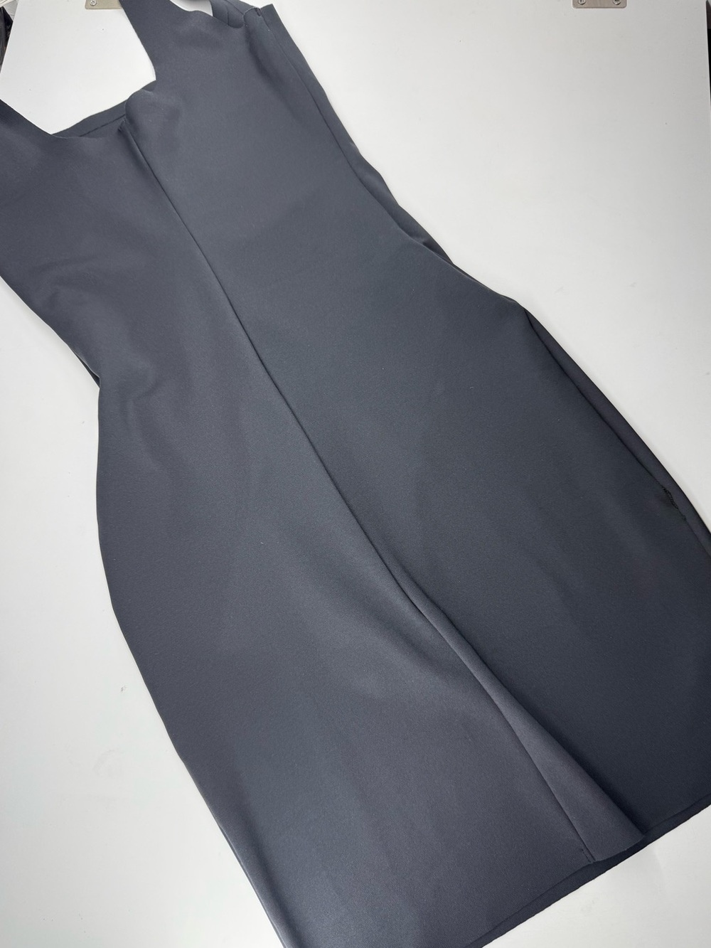 SKIMS Black Square-Neck Midi Bodycon Dress - Picture 2 of 3